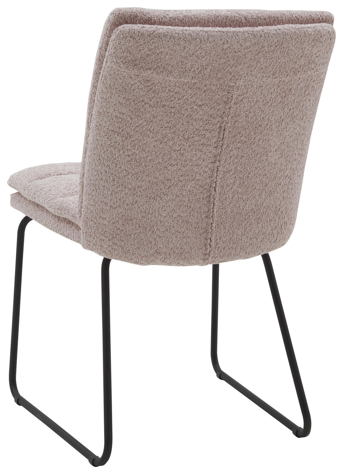 STUHL - Schwarz/Altrosa, Design, Textil/Metall (50/85/64cm) - Johann Jakob