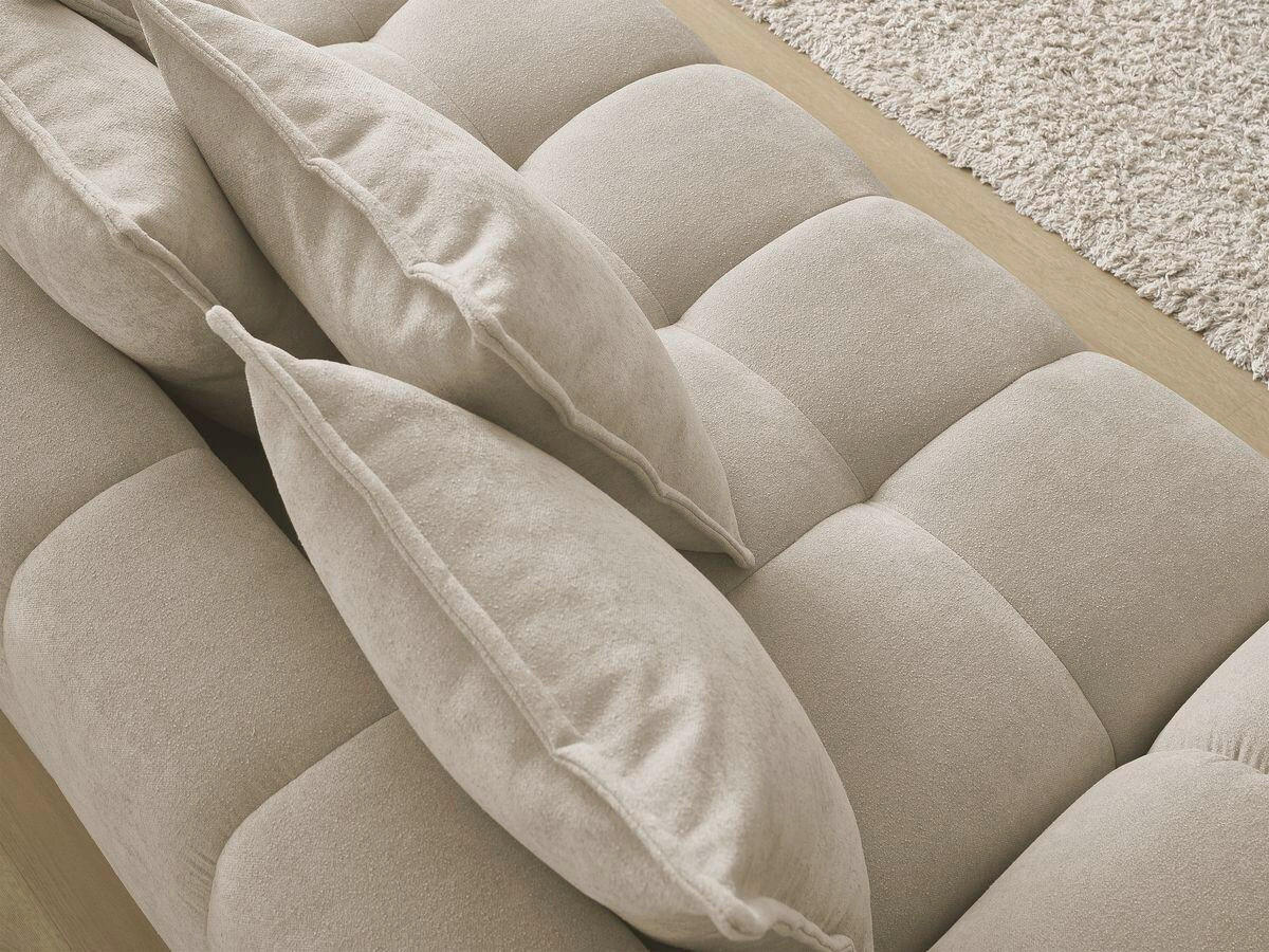 3-SITZER-SOFA EVEREST Struktur Taupe  - Taupe/Schwarz, MODERN, Kunststoff/Textil (278/90/115cm)