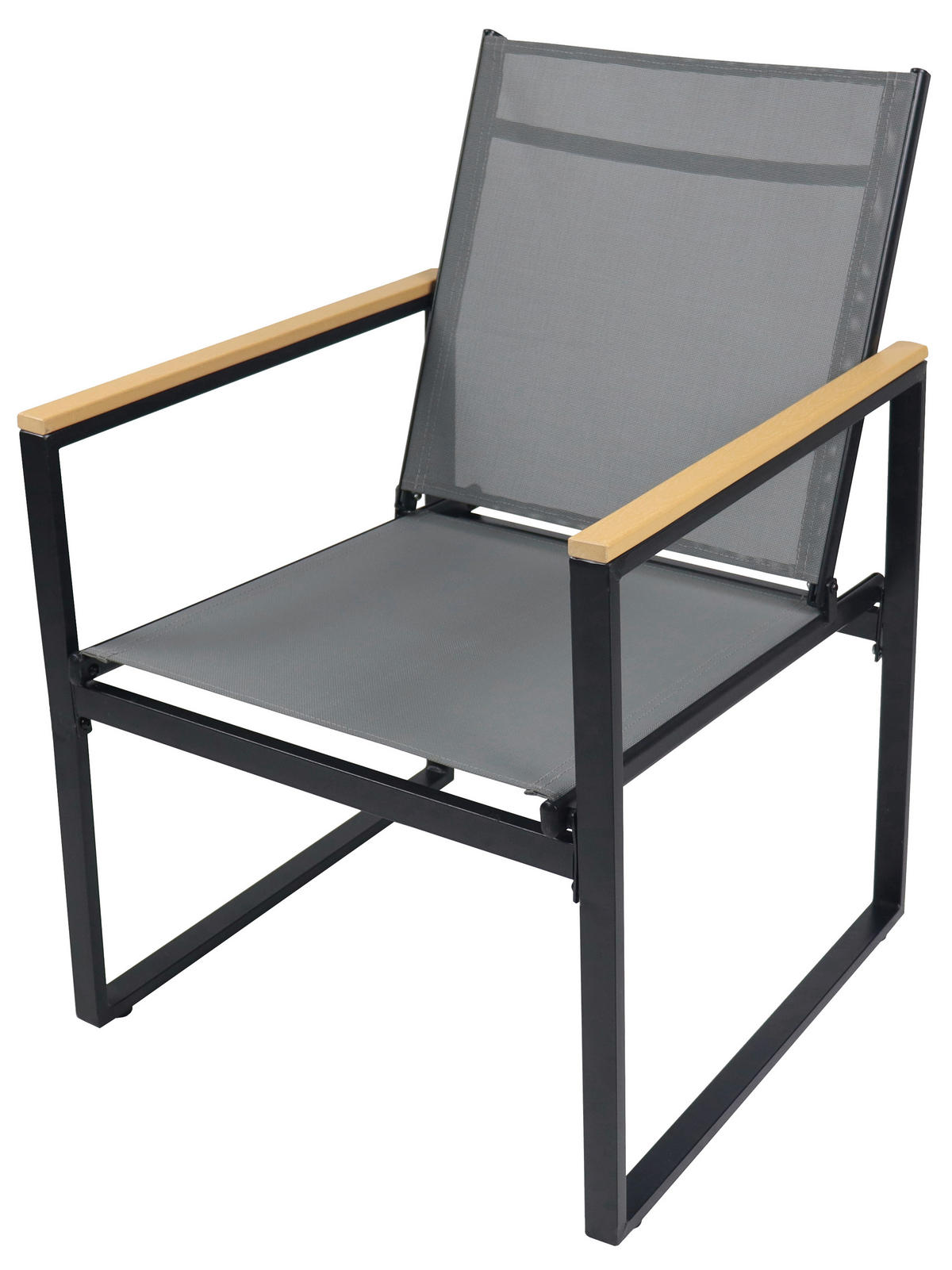 GARTENSTUHL-SET Metall, Kunststoff Anthrazit  - Honigeiche/Anthrazit, MODERN, Holzwerkstoff/Kunststoff (54/83/65cm) - MID.YOU