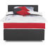 BOXSPRINGBETT 120/200 cm in Rot, Schwarz - Rot/Schwarz, Design, Kunststoff/Textil (120/200cm) - Carryhome BOXSPRINGBETT 120/200 cm in Rot, Schwarz - Rot/Schwarz, Design, Kunststoff/Textil (120/200cm) - Carryhome