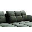 ECKSOFA Grün Mikrofaser  - Schwarz/Grün, KONVENTIONELL, Textil/Metall (313/215cm) - Hom`in