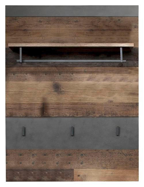Xora ŠATNÍ PANEL, barvy grafitu, barvy pinie, 80/106/28 cm