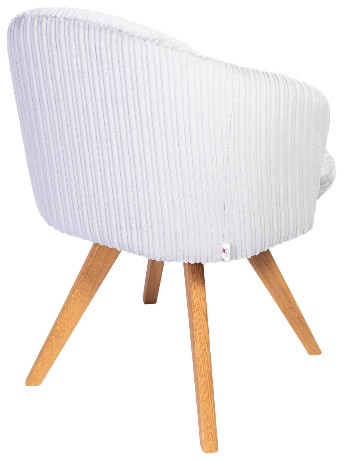 ARMLEHNSTUHL  in Feincord  - Eichefarben/Hellgrau, KONVENTIONELL, Holz/Textil (64/58/59cm) - Stylife