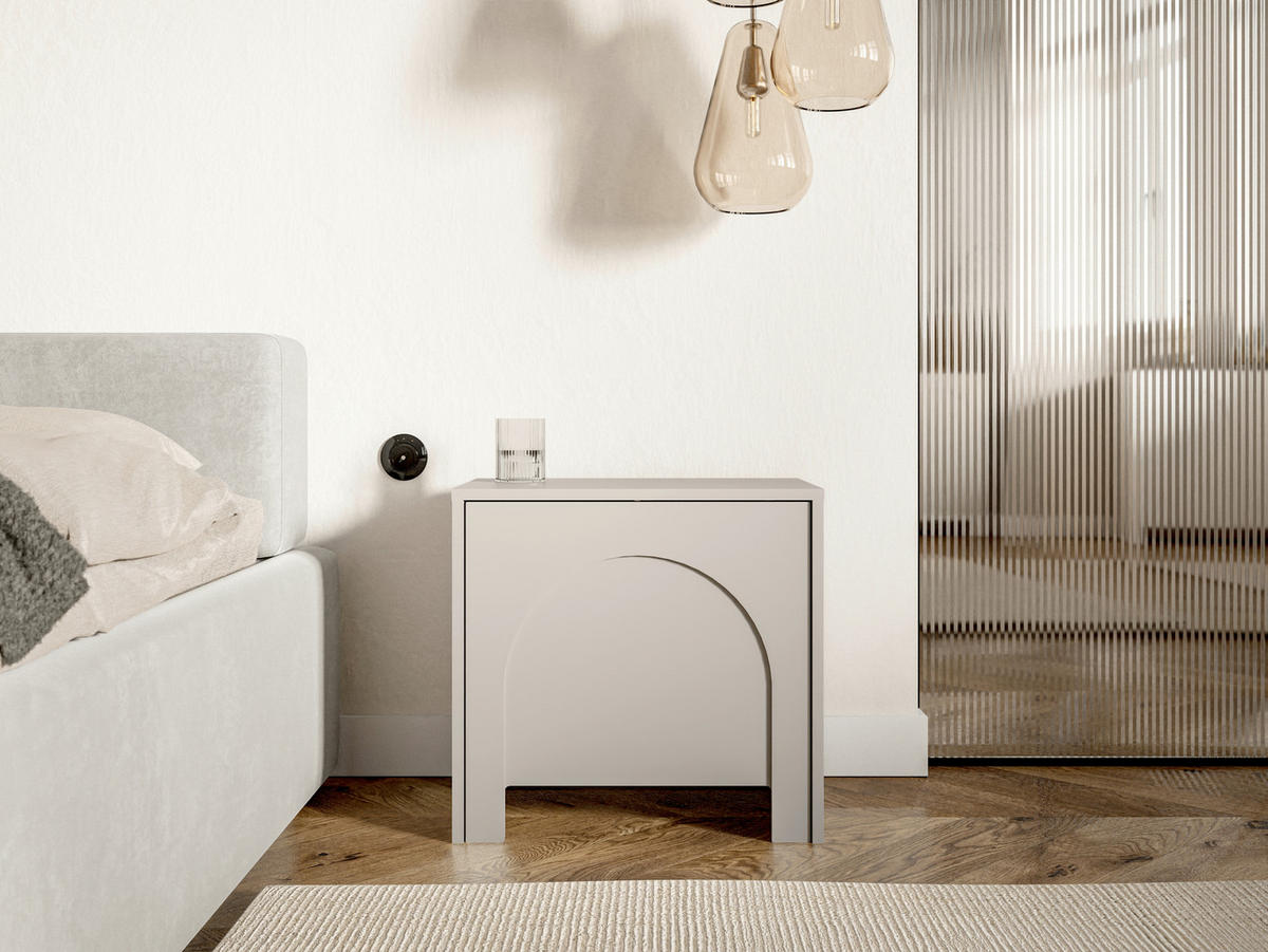 NACHTKÄSTCHEN 50/49/35 cm  in Kaschmir  - Kaschmir, Design, Holzwerkstoff (50/49/35cm) - MID.YOU