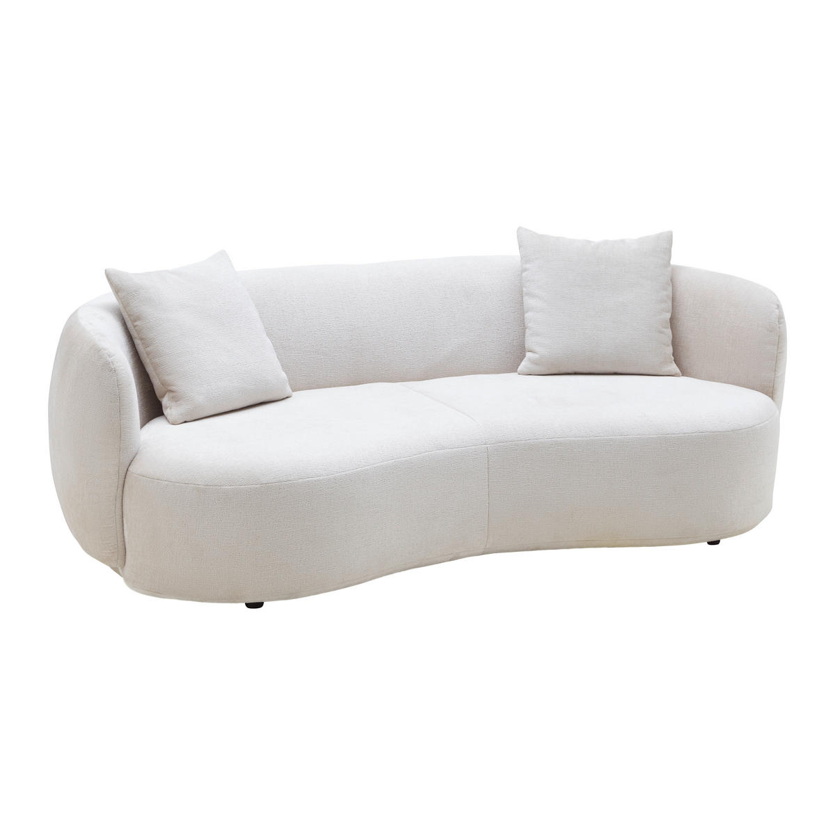 BIG SOFFA i chenille beige  - beige/svart, Modern, textil/plast (235/72/110cm) - MID.YOU