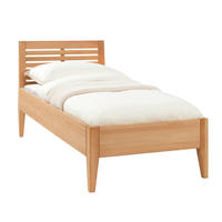 BETT 90/200 cm  in Buchefarben  - Buchefarben/Naturfarben, KONVENTIONELL, Holz (90/200cm) - Linea Natura