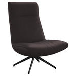 SESSEL in Echtleder Dunkelbraun  - Dunkelbraun/Schwarz, MODERN, Leder/Metall (74/105/92cm) - Johann Jakob