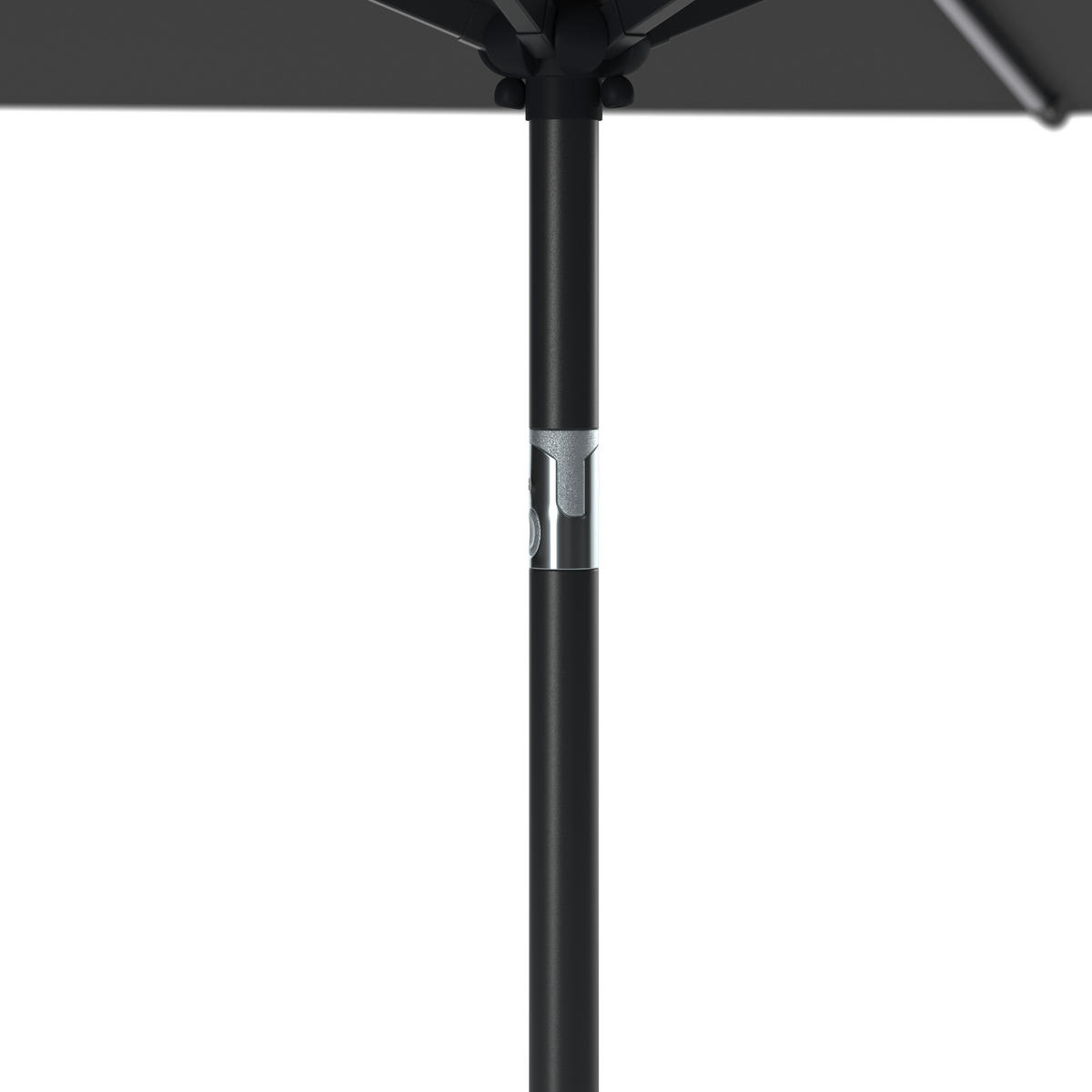 Sonnenschirm LED-Beleuchtung 270 cm Dunkelgrau  - Dunkelgrau, MODERN, Textil/Metall - Ambia Garden