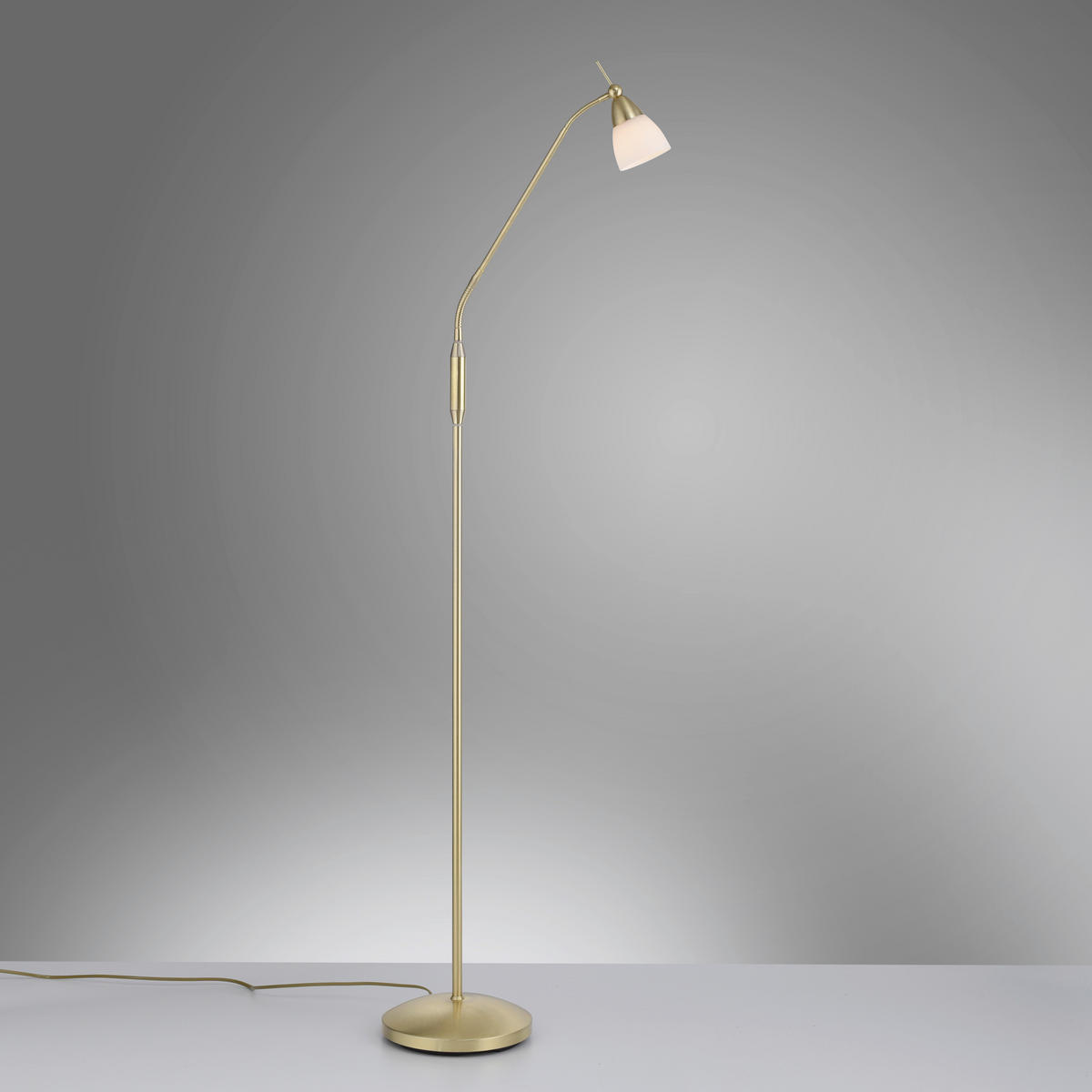 LED-STEHLEUCHTE 74/74/163 cm    - Messingfarben, Basics, Glas/Metall (74/74/163cm) - Paul Neuhaus
