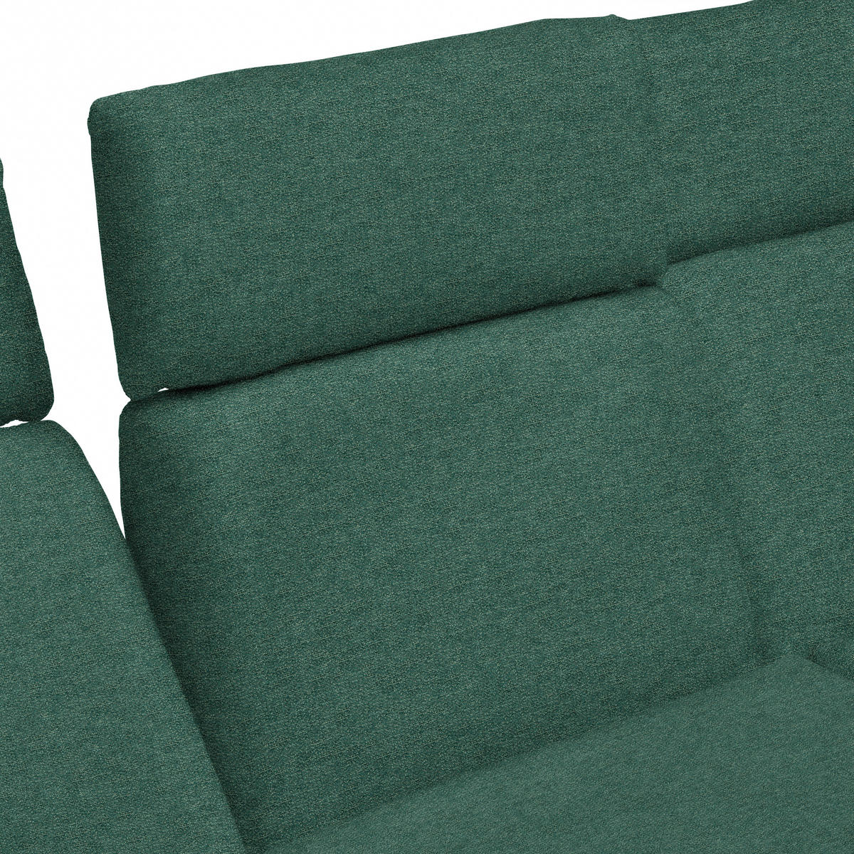 ECKSOFA Chenille, Flachgewebe Grün  - Schwarz/Grün, Design, Textil/Metall (239/270cm) - Koinor