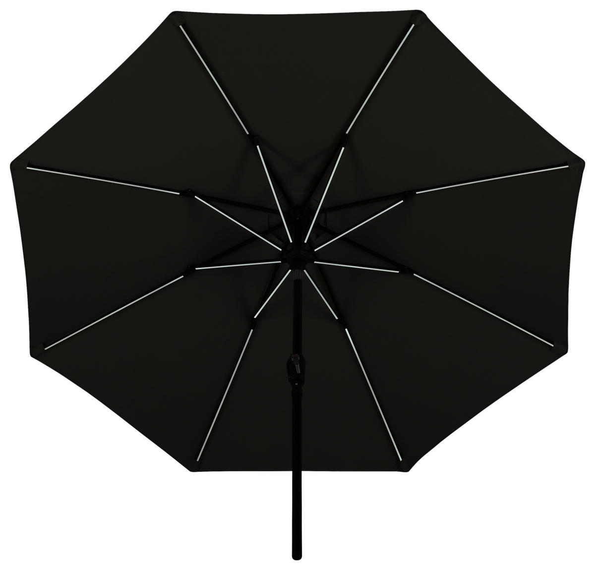 SONNENSCHIRM 270 cm  - Schwarz/Grau, KONVENTIONELL (270/241/270cm) - Gardenson