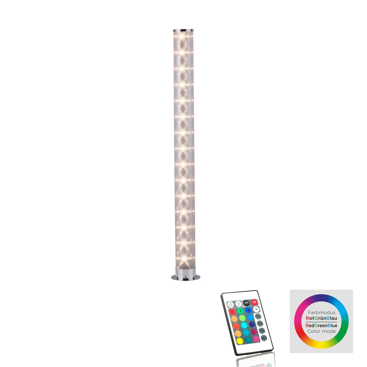 PODNA LED LAMPA - boja hroma, Osnovno, metal/plastika (8/8/100,3cm)