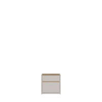 NOČNA OMARICA, barve hrasta, peščene barve  - barve hrasta/peščene barve, Trend, leseni material (55,6/53,9/34,8cm) - Hom`in