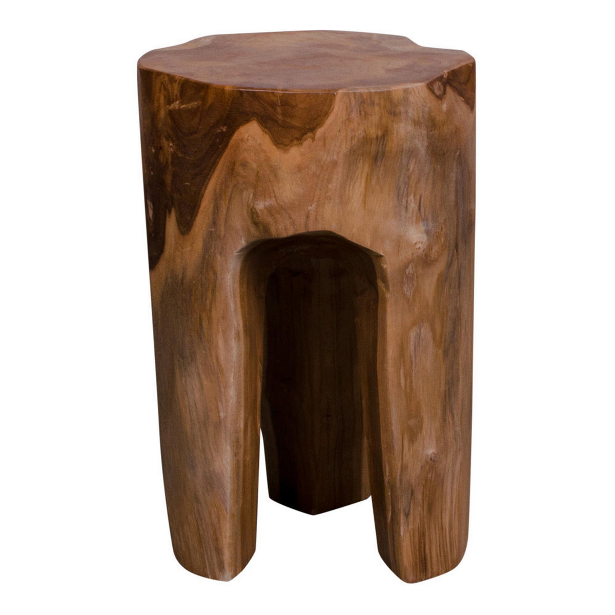 BEISTELLTISCH 26/26/40 cm Rose Teakholz massiv Teakfarben  - Teakfarben, Design, Holz (26/26/40cm) - MID.YOU