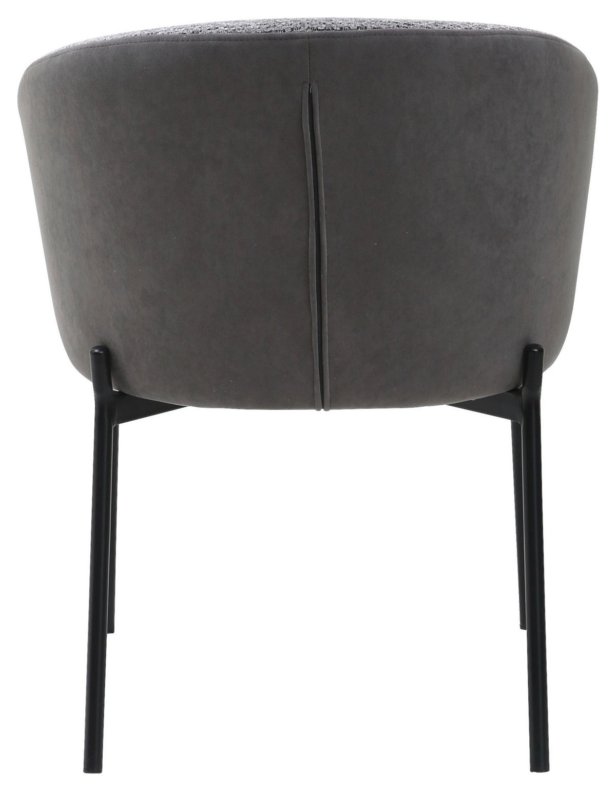 ARMLEHNSTUHL  in Eisen Samt  - Schwarz/Grau, MODERN, Textil/Metall (56/76,5/57,5cm) - MID.YOU