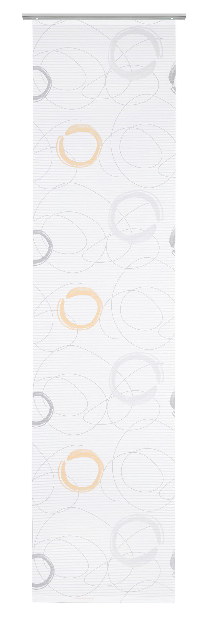 LAPFÜGGÖNY sárga, szürke, fehér  - sárga/fehér, Design, textil (60/255cm) - Novel