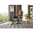RELAXSESSEL in Leder Greige  - Greige/Schwarz, Design, Leder/Metall (76/110/86cm) - Dieter Knoll