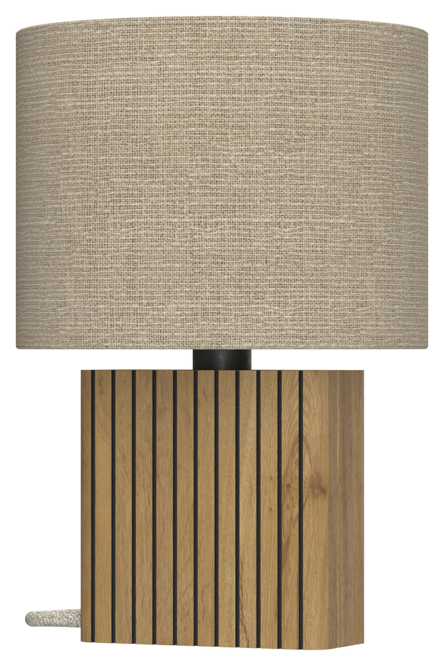 TISCHLEUCHTE - Sandfarben, Natur, Holz/Textil (18/36cm) - Waldwelt