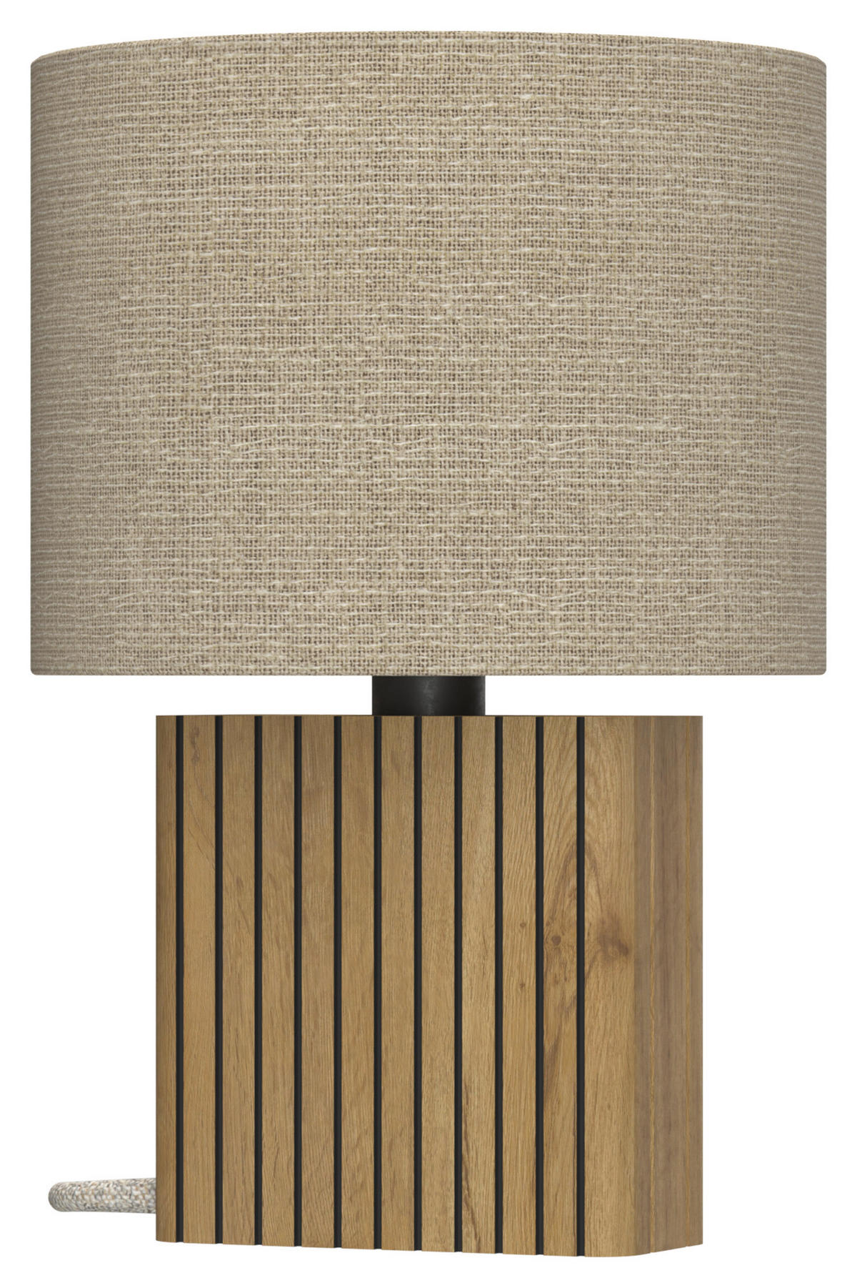 TISCHLEUCHTE - Sandfarben, Natur, Holz/Textil (18/36cm) - Waldwelt