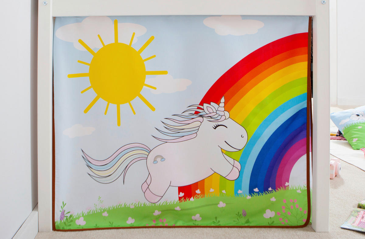 VYVÝŠENÁ POSTEĽ, 90/200 cm biela - biela/prírodná farba, Natur, drevo/textil (90/200cm) - MID.YOU