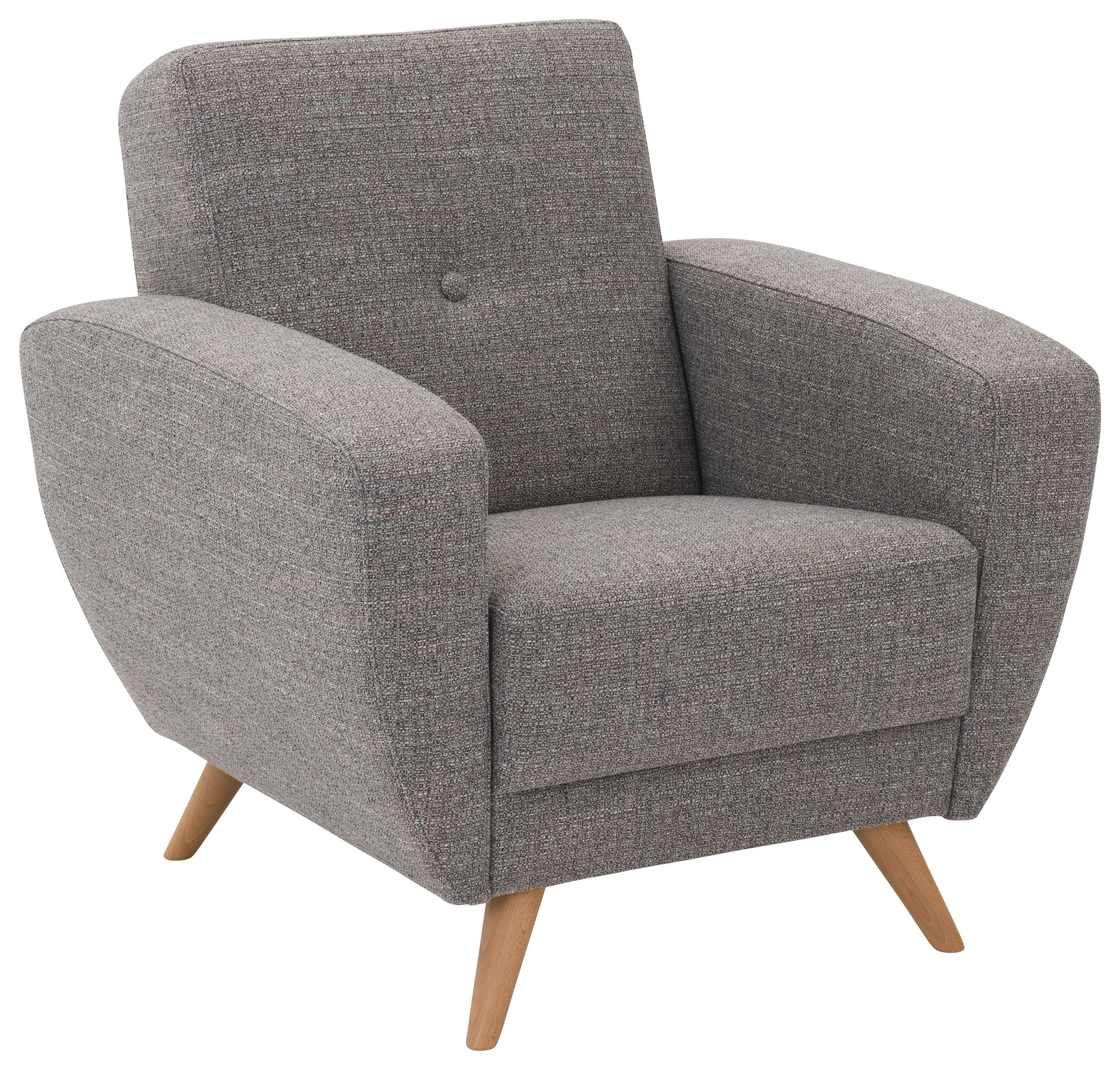 SESSEL Flachgewebe Grau    - Naturfarben/Grau, Design, Holz/Textil (83/85/82cm) - Max Winzer