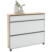 SCHUHKIPPER  in 120/108/31 cm  - Eichefarben/Anthrazit, Design, Glas/Holzwerkstoff (120/108/31cm) - Dieter Knoll