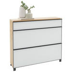 SCHUHKIPPER  in 120/108/31 cm  - Eichefarben/Anthrazit, Design, Glas/Holzwerkstoff (120/108/31cm) - Dieter Knoll