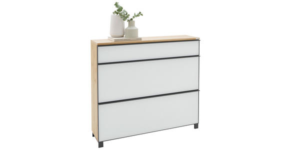 SCHUHKIPPER  in 120/108/31 cm  - Eichefarben/Anthrazit, Design, Glas/Holzwerkstoff (120/108/31cm) - Dieter Knoll