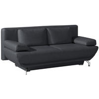 SCHLAFSOFA in Leder Anthrazit  - Chromfarben/Anthrazit, Design, Leder/Metall (210/87/97cm) - Dieter Knoll