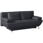 SCHLAFSOFA  in Echtleder Anthrazit  - Chromfarben/Anthrazit, Design, Leder/Metall (210/87/97cm) - Dieter Knoll