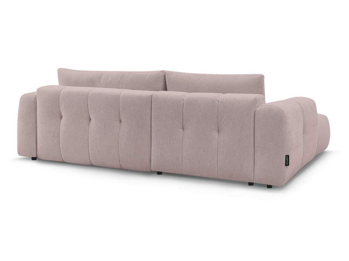 ECKSCHLAFSOFA FUJI Leinenoptik Pink  inkl.  - Pink/Schwarz, MODERN, Kunststoff/Textil (160/292cm)