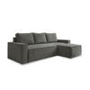 ECKSOFA  in Dunkelgrau  250/156 cm  - Dunkelgrau/Schwarz, Design, Kunststoff/Textil (250/156cm) - MID.YOU