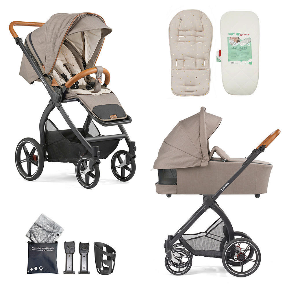 Gesslein Kombikinderwagen FX4 Swing Set Taupe, Gold, Beigebraun 55x130x100 cm