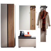 GARDEROBE 6-teilig  in 200/200/38 cm  - Eichefarben/Grau, Design, Holz/Holzwerkstoff (200/200/38cm) - Moderano