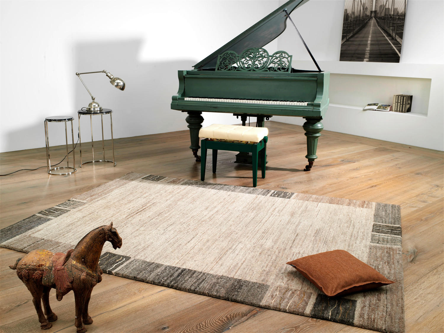 WOLLTEPPICH 200/300 cm Natura Silk Greny Creme, Naturfarben  - Creme/Naturfarben, Basics, Textil (200/300cm) - Cazaris
