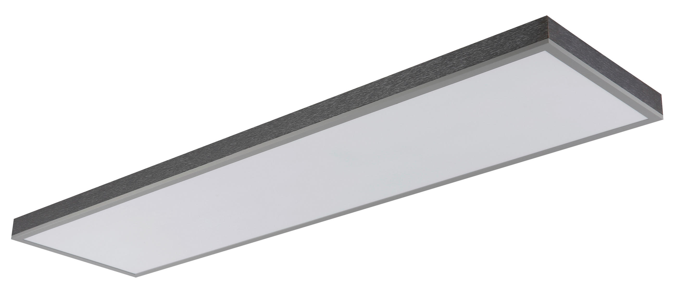LED-DECKENLEUCHTE 120/30/7,5 cm   - Dunkelgrau/Silberfarben, Basics, Kunststoff/Metall (120/30/7,5cm) - Globo