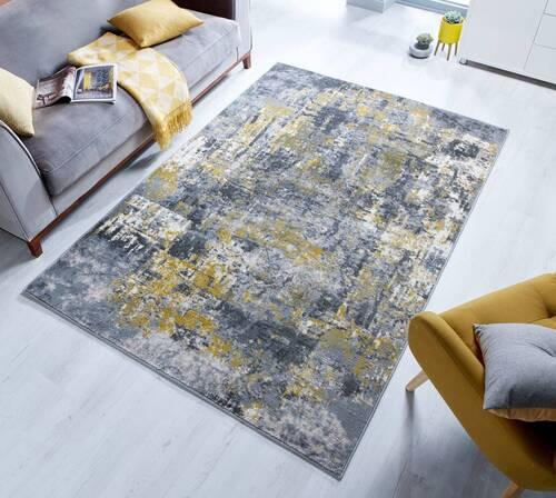 TEPPICH 230/160 cm Gelb, Grau  - Gelb/Grau, Basics, Textil (230/160cm) - Xora
