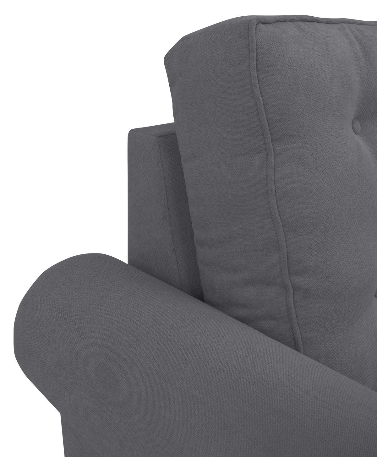 SESSEL in Dunkelgrau  - Dunkelgrau/Buchefarben, Design, Holz/Textil (93/89/82cm) - MID.YOU