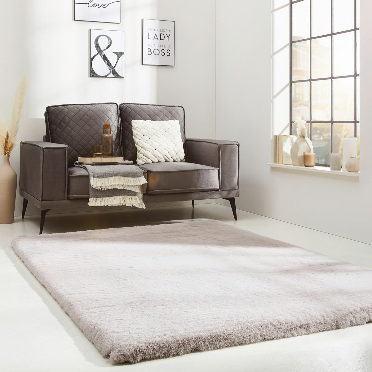HOCHFLORTEPPICH 160/230 cm Grau  - Grau, Design, Textil (160/230cm) - Novel