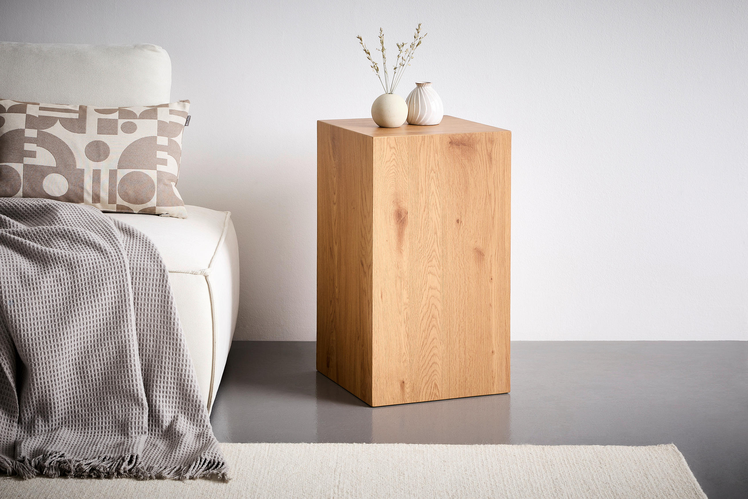 BEISTELLTISCH 40/40/70 cm Eichefarben quadratisch - Eichefarben, Design, Holzwerkstoff (40/40/70cm) - Xora