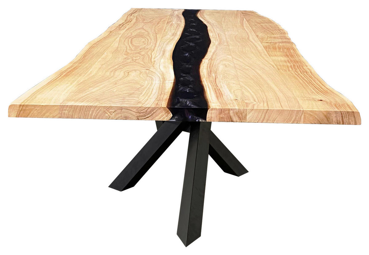 ESSTISCH in Holz 220/100/76 cm  - Schwarz/Akaziefarben, LIFESTYLE, Holz (220/100/76cm) - Landscape