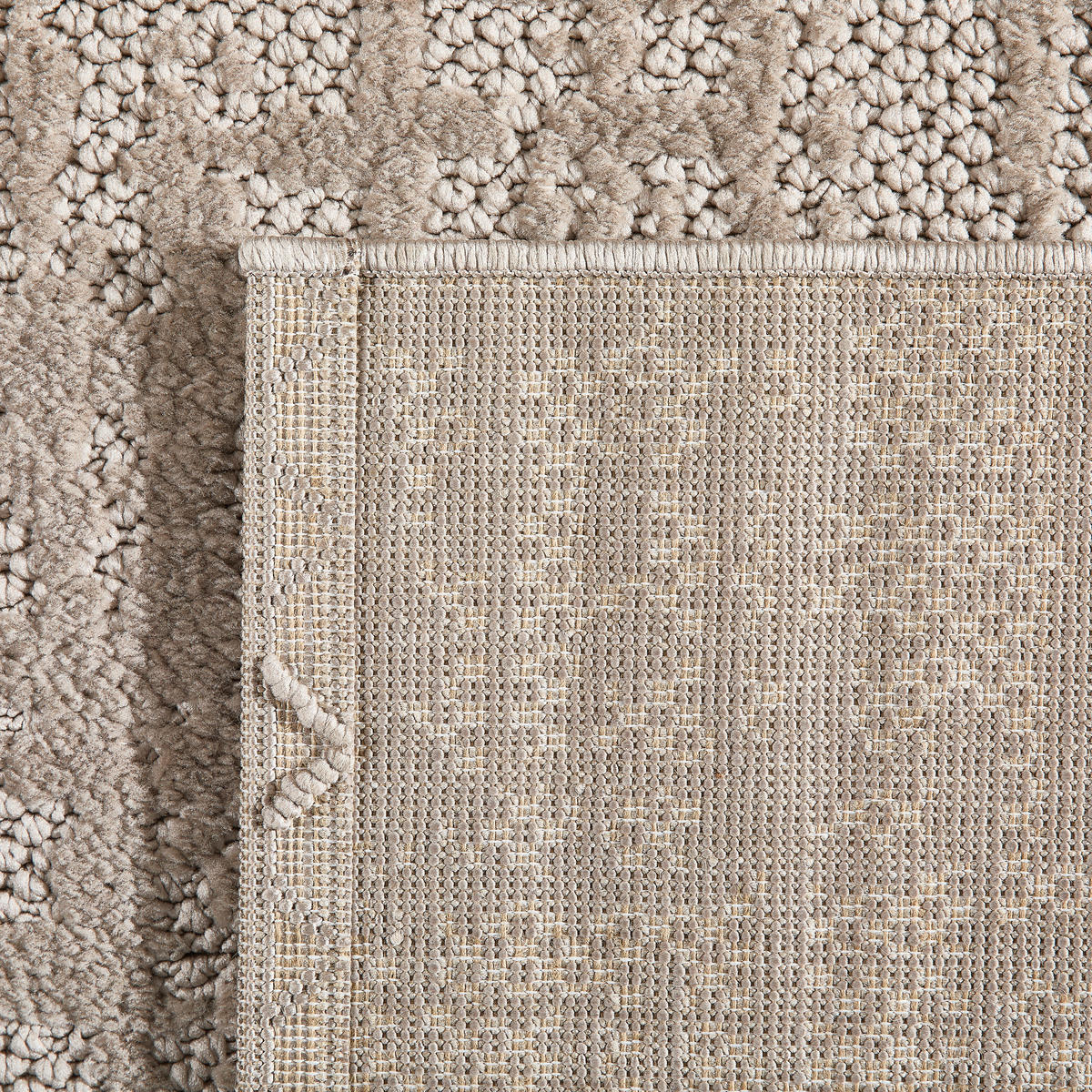 WEBTEPPICH  Wohnzimmer 120/170 cm Woven Cut-Loop Greige rechteckig  - Greige, Basics, Textil (120/170cm) - Novel