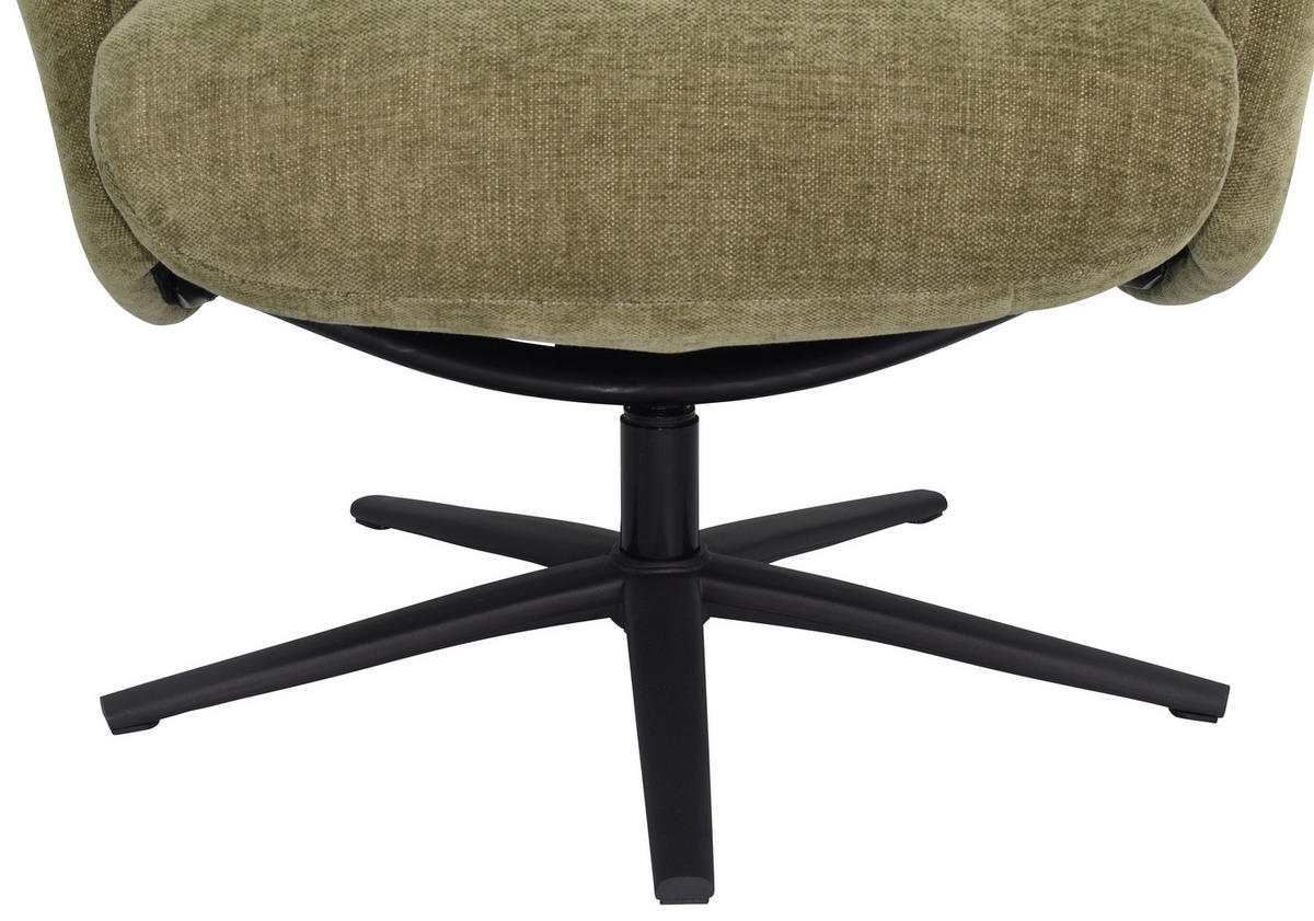 RELAXSESSELSET RELAVO Webstoff Hocker    - Schwarz/Grün, Design, Textil/Metall (72/109/86/111/81cm) - Livetastic