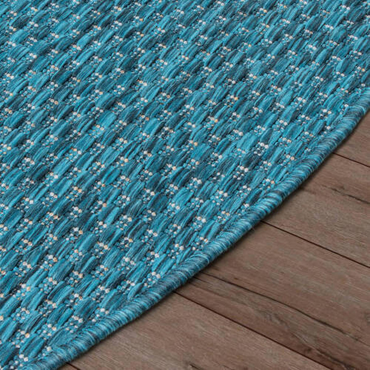 PREPROGA ZA ZUNANJO UPORABO  Melissa      150 cm   tkano  modra  - modra, Konvencionalno, tekstil (150cm)