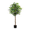 KUNSTPFLANZE Ficus Benjamina 180 cm  - Schwarz/Braun, Basics, Naturmaterialien/Kunststoff (180cm) - P & B