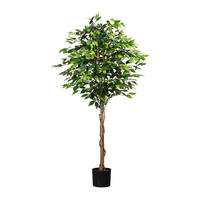KUNSTPFLANZE Ficus Benjamina 180 cm  - Schwarz/Braun, Basics, Naturmaterialien/Kunststoff (180cm)