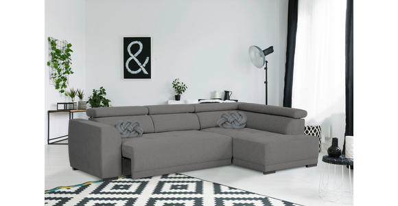 ECKSOFA Anthrazit Struktur - Anthrazit/Schwarz, Design, Kunststoff/Textil (284/205cm) - Xora