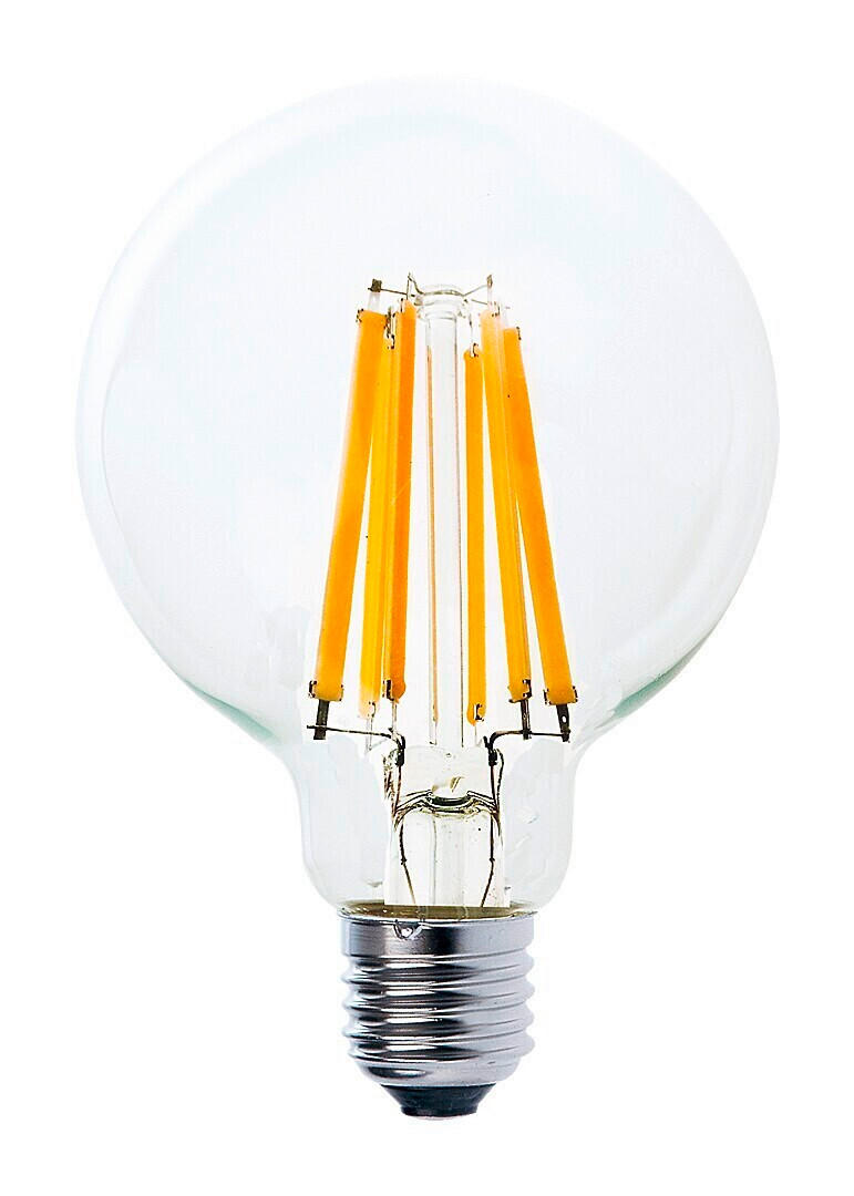 LED-SIJALKA S SVETILNO NITKO   //// - prosojno, Design, steklo (9.5/13.8cm)