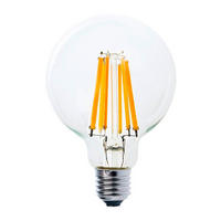 LED-SIJALKA S SVETILNO NITKO   //// - prosojno, Design, steklo (9.5/13.8cm)