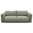 SCHLAFSOFA Flachgewebe Salbeigrün  inkl.  - Salbeigrün/Schwarz, MODERN, Kunststoff/Textil (248/94/109cm) - Carryhome